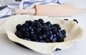 Berry galette in the making