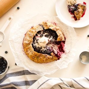 Berry Galette with a scoop of ice cream