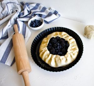 Berry galette before baking
