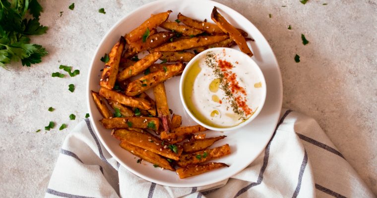 Cartofi dulci „prăjiți” la cuptor