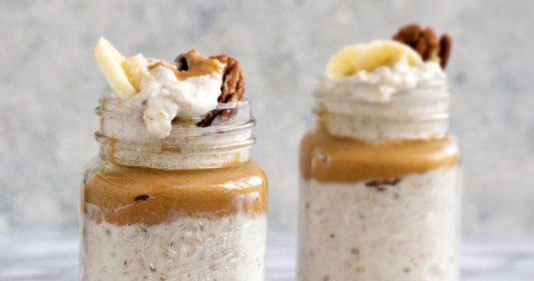 Overnight Oats cu Unt de Arahide și Banană
