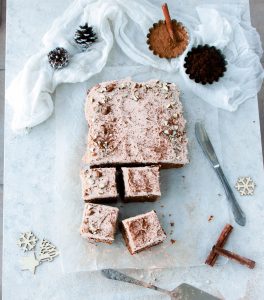 Gingerbread Sheet Cake with Cinnamon Buttercream