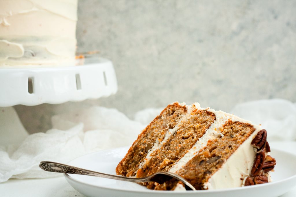 Carrot Cake with White Chocolate Cream Cheese Frosting Bakewell