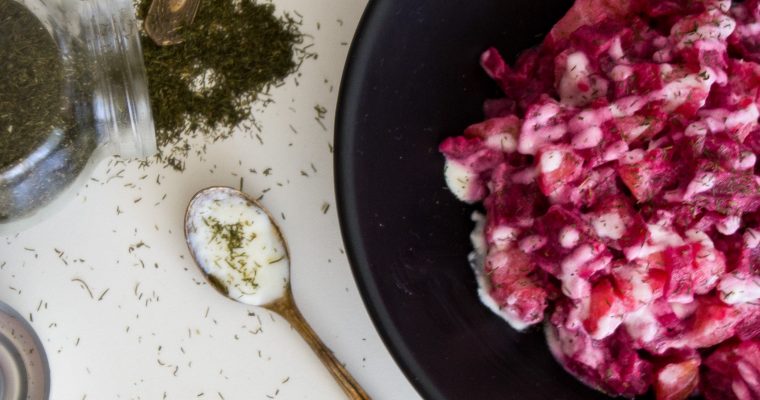 Beetroot potato salad
